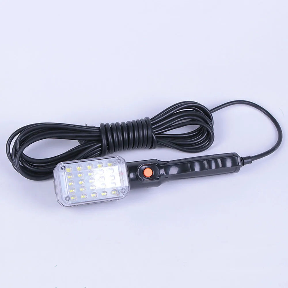 15W 25LED Garage Light 220V 10m Power Cable Work Light Magnet Car Vehicle Repairing Inspection Lamp 1500LM Construction Light