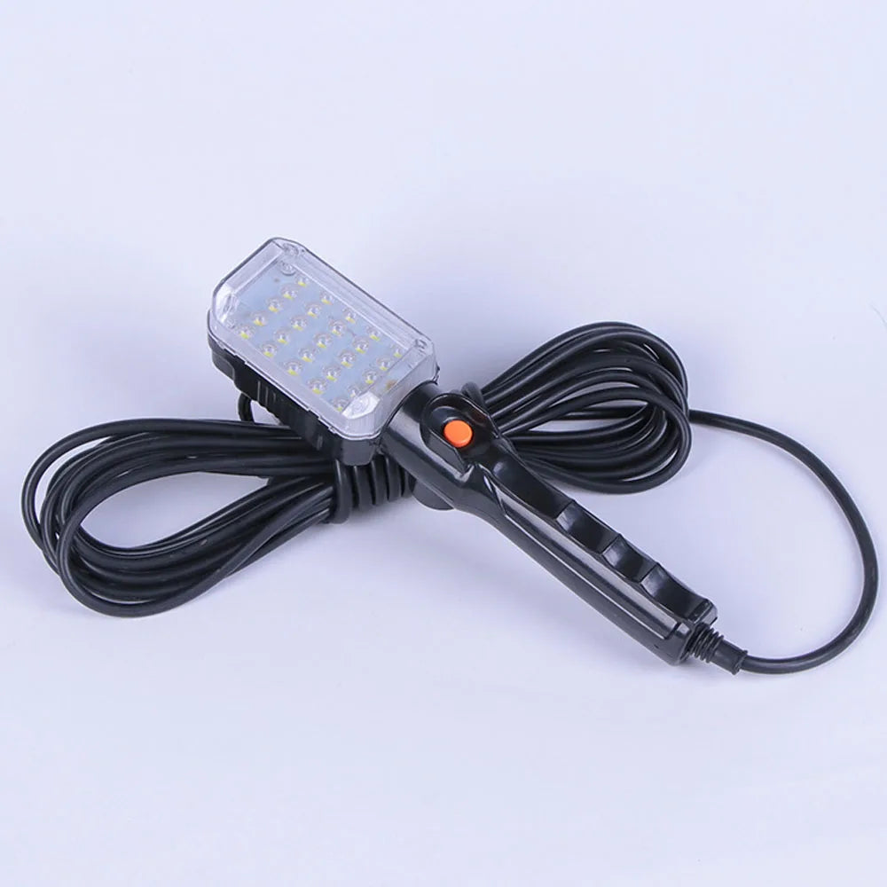 15W 25LED Garage Light 220V 10m Power Cable Work Light Magnet Car Vehicle Repairing Inspection Lamp 1500LM Construction Light