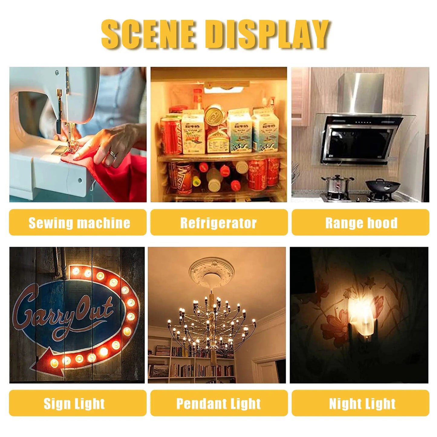 Candle C7 Led Bulb T20 T22 Tubular Mini Night Light E12 E14 Lamp Base Dimmable Edison Filament Bulb Chandelier Replacement Bulbs