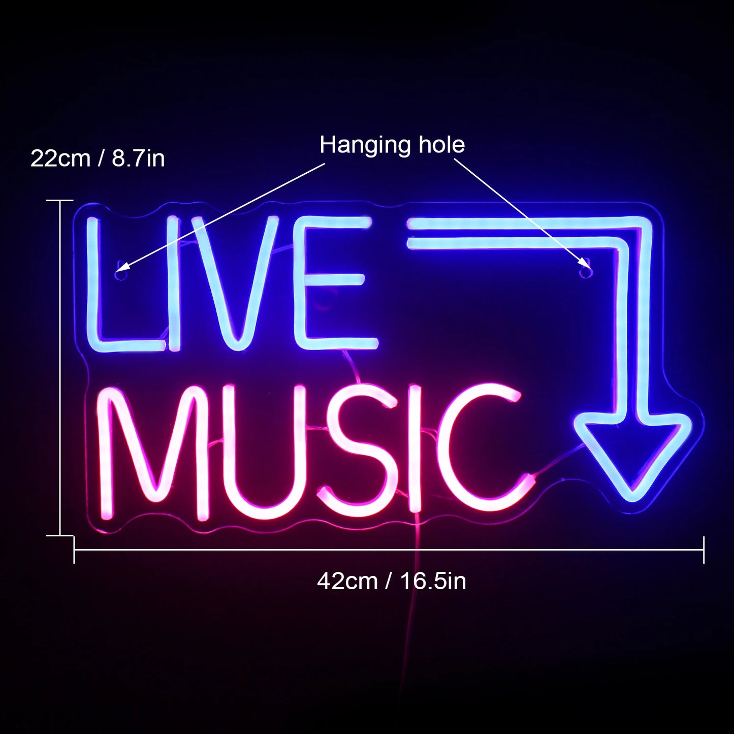 Rock Roll Neon Signs Guitar Music Led Neon Light Art Wall Decor for Game Room Music Party Rock Studio Bar Disco Party Neon