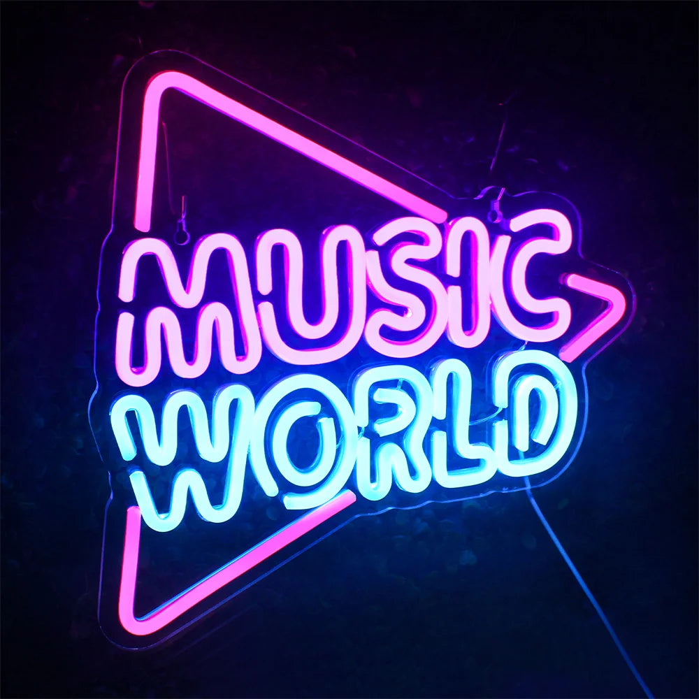 Rock Roll Neon Signs Guitar Music Led Neon Light Art Wall Decor for Game Room Music Party Rock Studio Bar Disco Party Neon