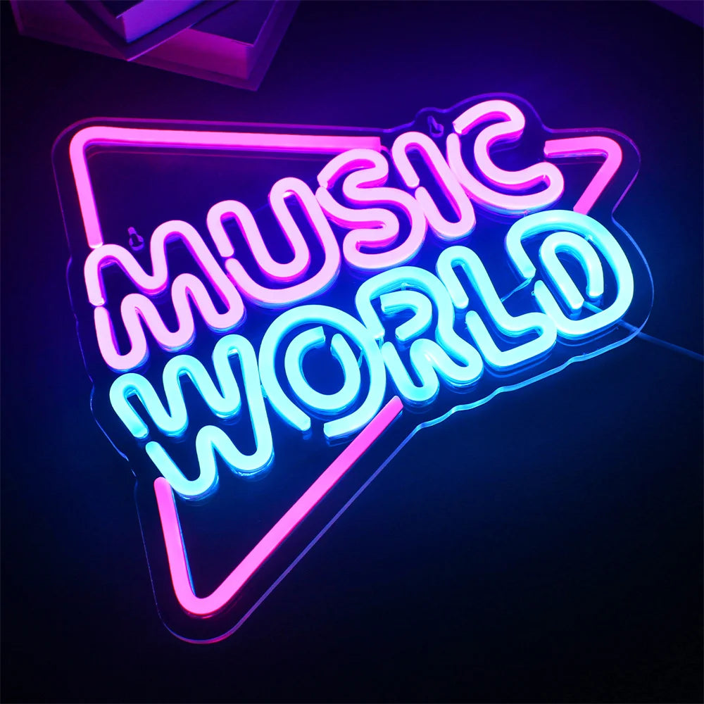 Rock Roll Neon Signs Guitar Music Led Neon Light Art Wall Decor for Game Room Music Party Rock Studio Bar Disco Party Neon