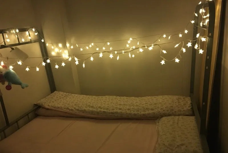 1.5M/3M/6M/10M Star String Lights Fairy Lights for Bedroom String Battery Powered Adapter Christmas Lights Wedding Party
