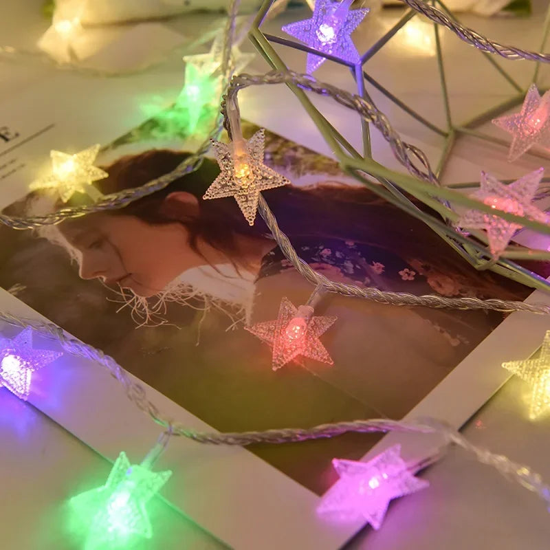 1.5M/3M/6M/10M Star String Lights Fairy Lights for Bedroom String Battery Powered Adapter Christmas Lights Wedding Party