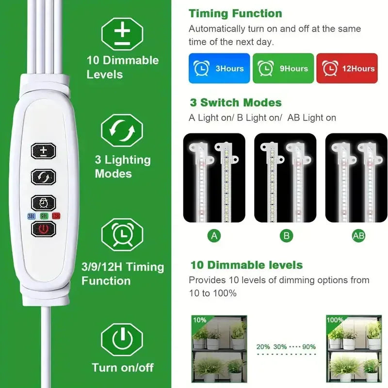 Led Grow Light USB Timer Phyto Lamp Plants Dimmable LED Lamp Phytolamps Full Spectrum Hydroponics Growing Lamps LED Plant Light