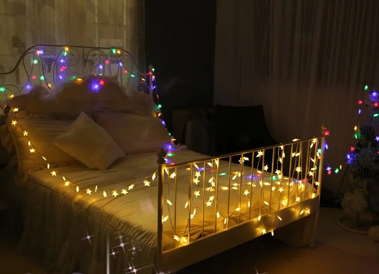 1.5M/3M/6M/10M Star String Lights Fairy Lights for Bedroom String Battery Powered Adapter Christmas Lights Wedding Party